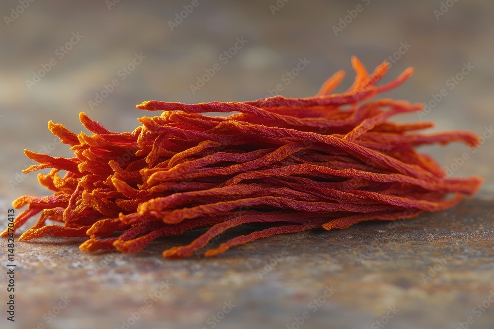 Fototapeta premium Close-up of vibrant dried spice threads.