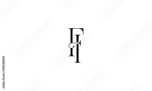 FI initial letter, monogram logo