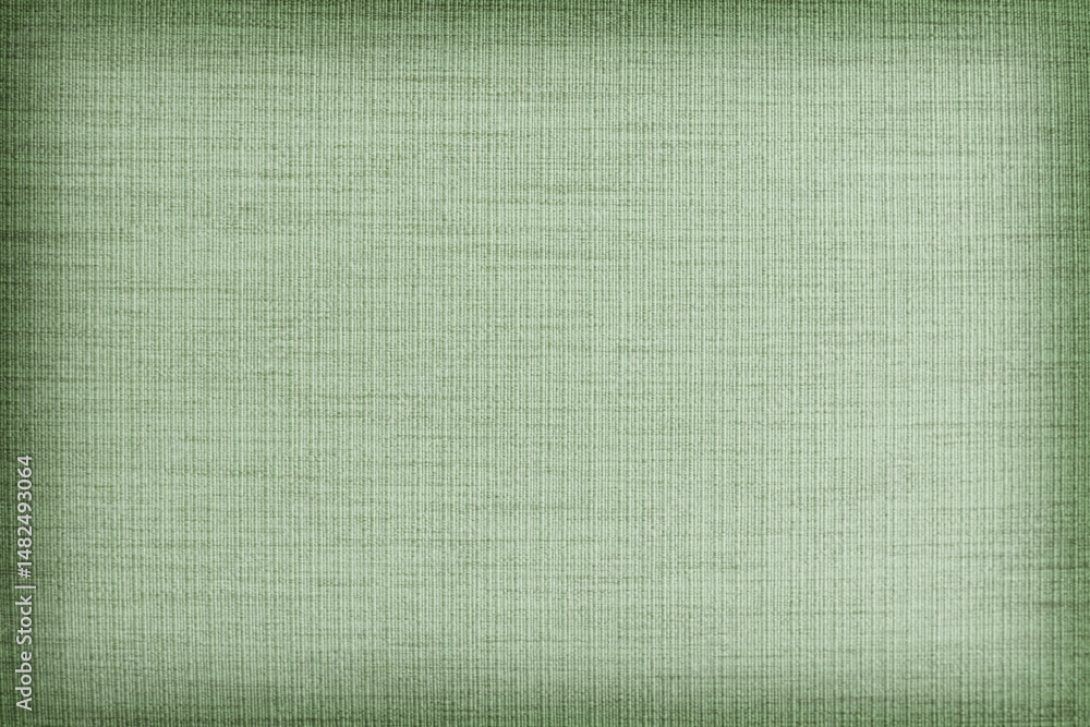 Fototapeta premium Linen fabric texture or background, Green color Gradient dark edges