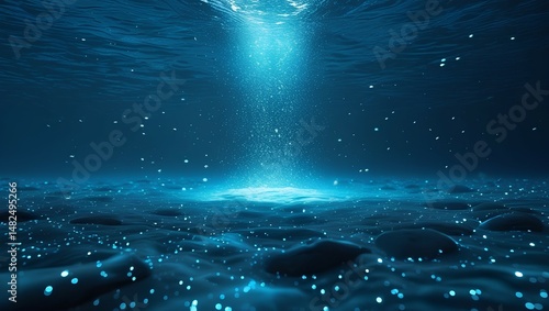 sun rays under water