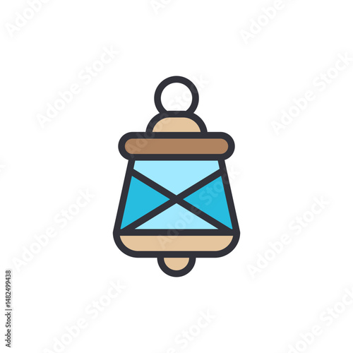 Decorative Lamp Icon With Modern Aesthetic On Transparent Background