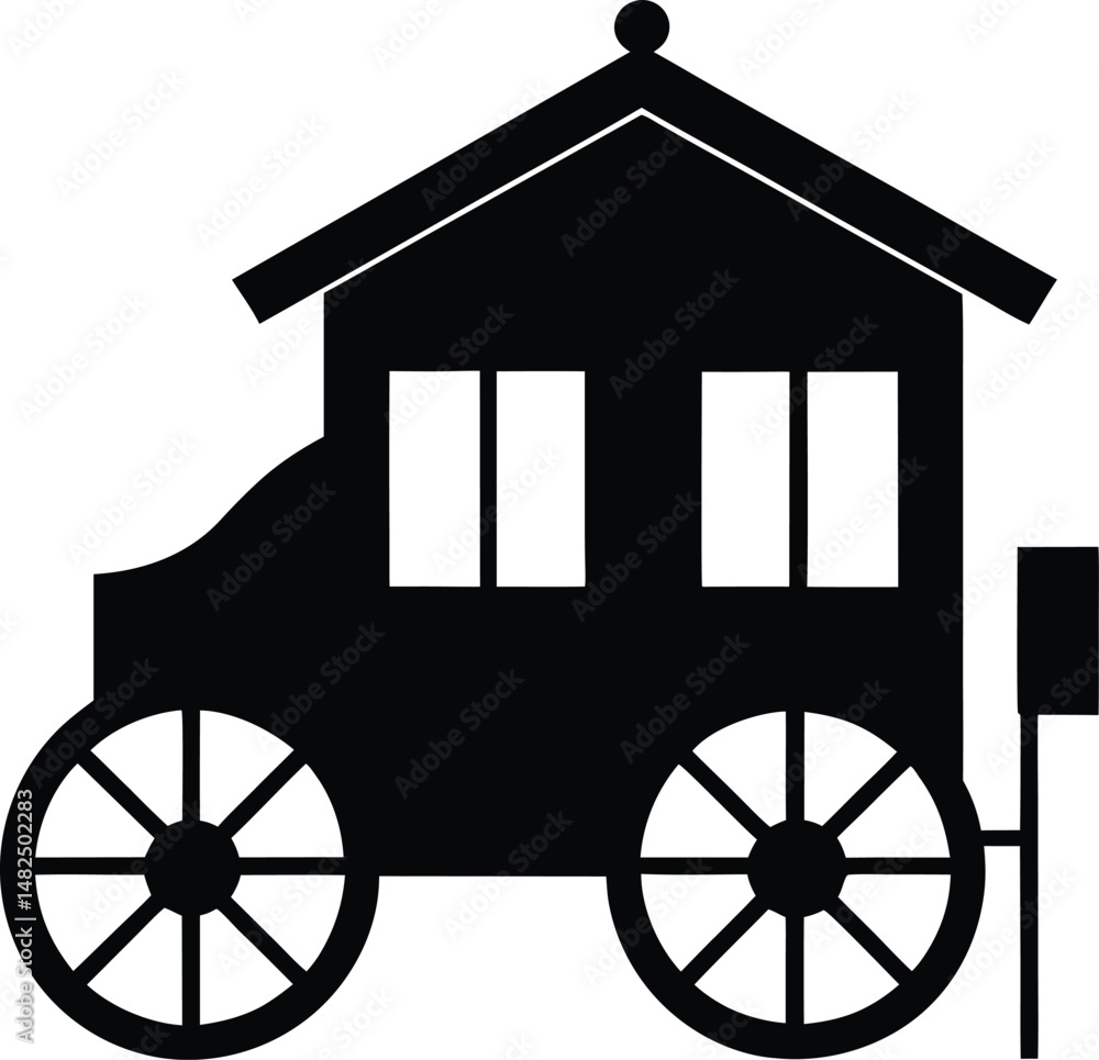 Fototapeta premium vintage carriage silhouette