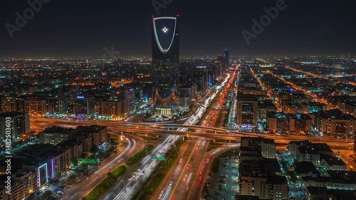 Riyadh night skyline futuristic cityscapes modern urban development