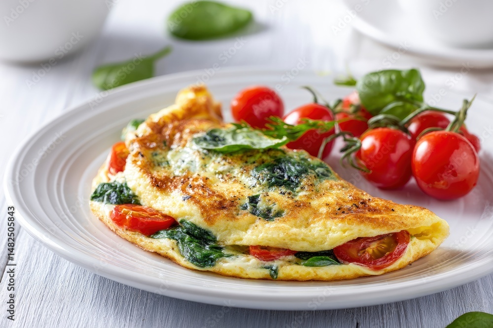 Spinach and Tomato Omelette: A Rustic Culinary Delight Spinach and Tomato Omelette: A Rustic Culinary Delight