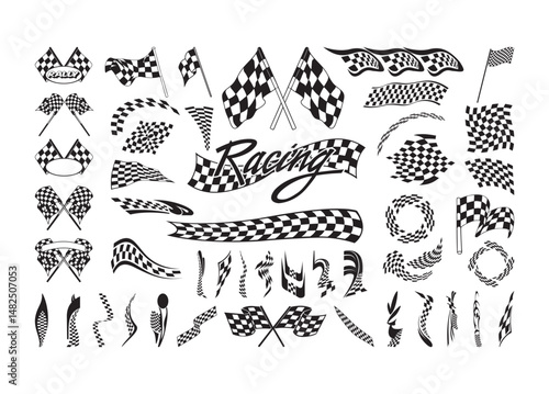 Racing Flags vector, Racing Flags clipart, Racing Flags silhouette