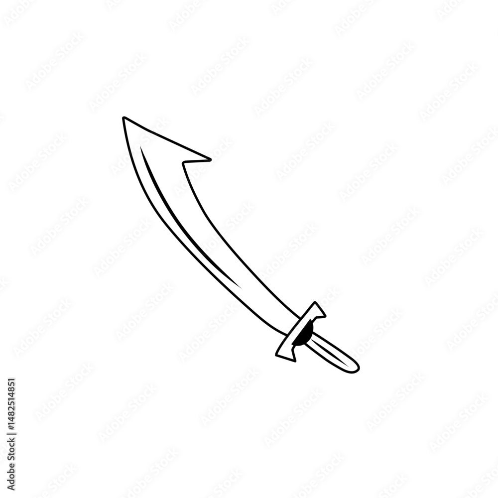 Fototapeta premium sketch the outline of the sword