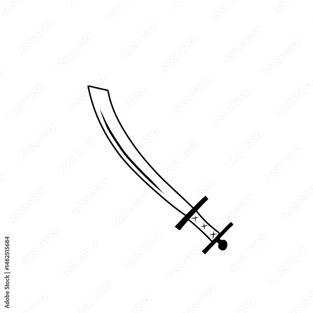 Fototapeta premium sketch the outline of the sword
