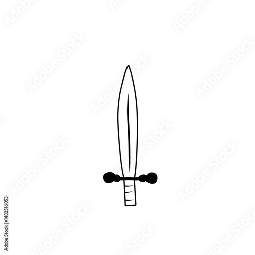 sketch the outline of the sword