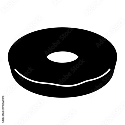 Monochromatic Donut Illustration, a Simple and Delicious Design Element for your Project