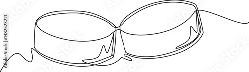 One continuous line drawing two ice hockey ball. sport ball concept. One line draw graphic design vector Illustration.