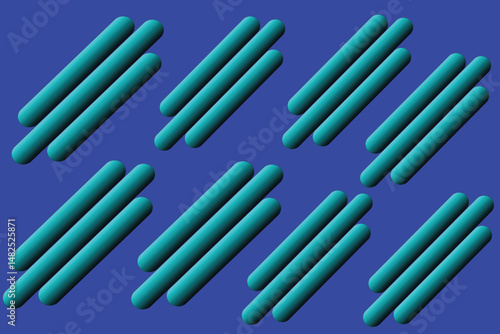 Abstract Loops on Blue Background ,modern abstract design with teal loops on a deep blue background. Perfect for digital wallpaper, fabric prints, and web design.
