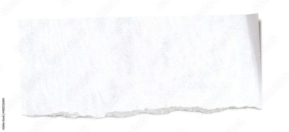 Fototapeta premium Piece of white torn edges paper ripped isolated on transparency background. white ripped paper torn edges strips isolated