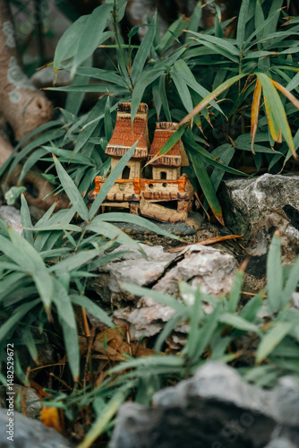 A miniature house in the Temple of literature in Hanoi, Vietnam