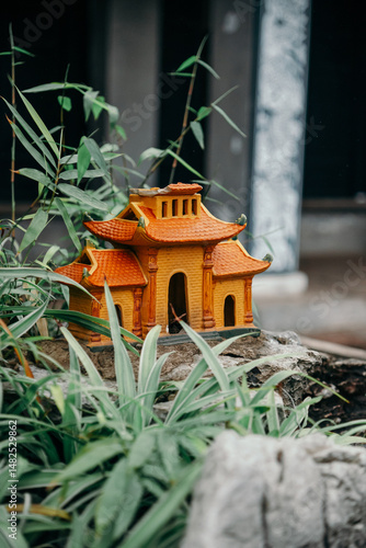 A miniature house in the Temple of literature in Hanoi, Vietnam
