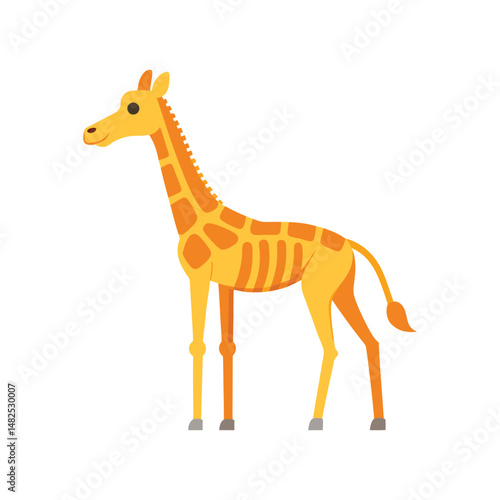 Flat and Minimal a gar anima Skeletons logo vector illustration isolated on white background