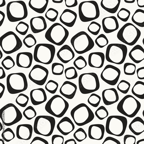 Vector seamless pattern. Modern stylish texture. Repeating geometric tiles with hand-drawn careless triangles. Monochrome creative print. Contemporary graphic design.