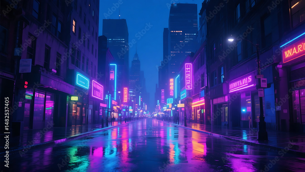 night city street night city street