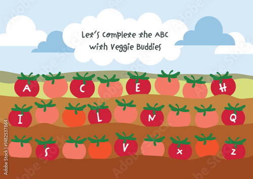Printable worksheet for kids to complete the alphabet from a to z fun educational activity to practice letter sequence improve writing skills and support early literacy learning