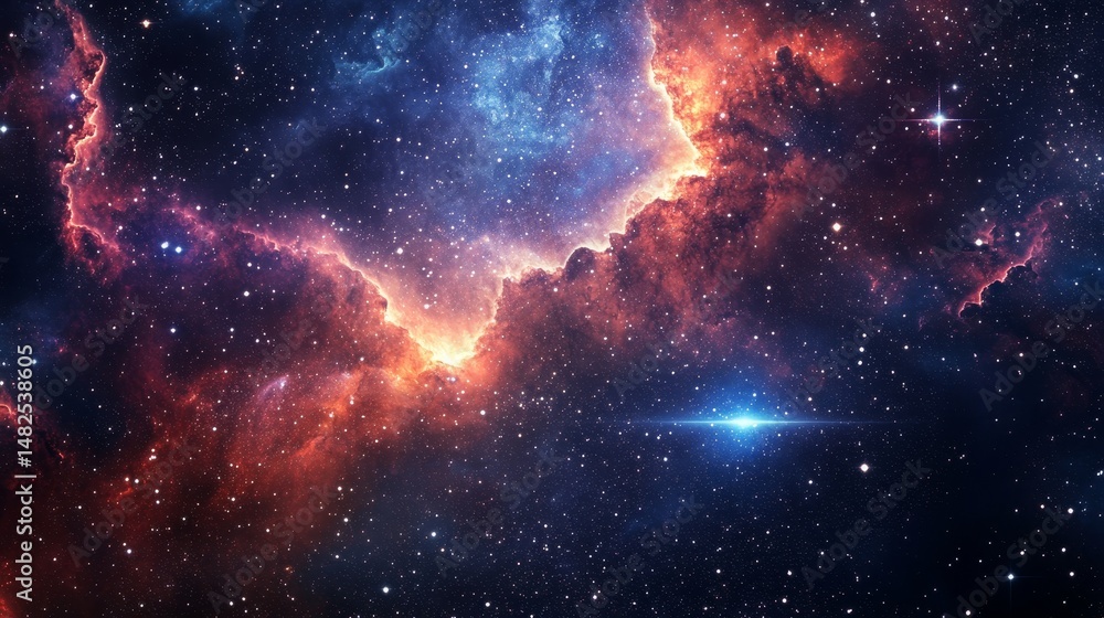 Fototapeta premium A mesmerizing deep-space scene with twinkling constellations