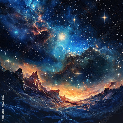 Wallpaper Mural Awesome Galactic night sky astronomy and science combined  Torontodigital.ca