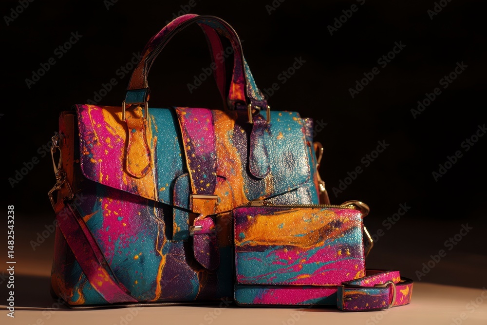 Stylish Fashionable Colorful Set Leather Woman Bag
