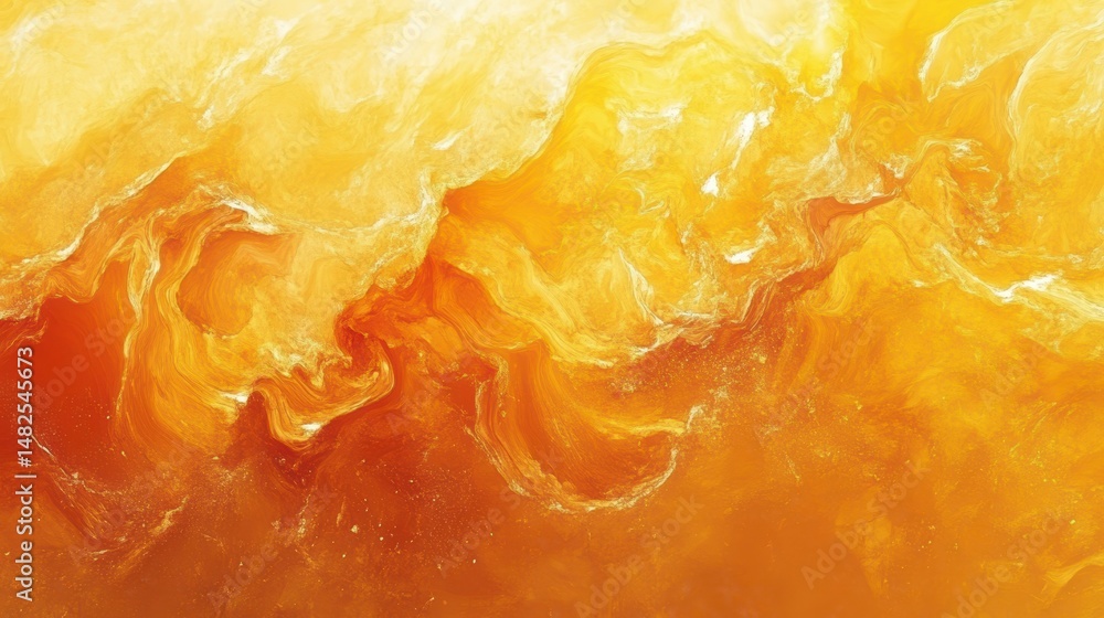 Vibrant yellow and orange abstract swirl background with fluid motion Vibrant yellow and orange abstract swirl background with fluid motion