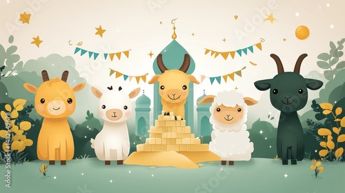 Adorable Goats and Sheep Celebrating Eid al-Adha