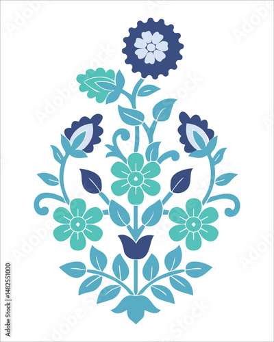 Seamless floral wall pattern of the Mughal era
Pattern on the palace, Jaipur, Mughal Traditional colorful arch gate vector pattern, Mughal floral traditional ornament with an arch and a motif borders
