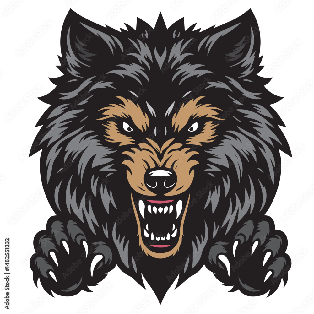 Obraz premium wolf head vector