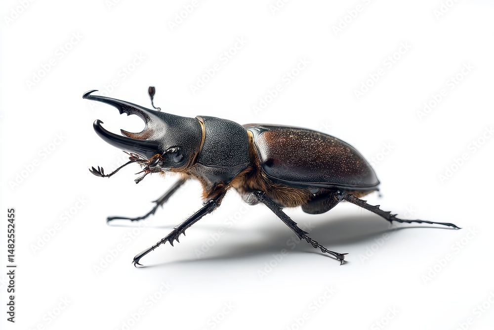 Stag beetle isolated on white background
