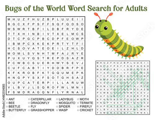 Bugs of the World Word Search for Adults