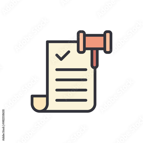 Approved Document With Gavel Representing Legal Confirmation Concept