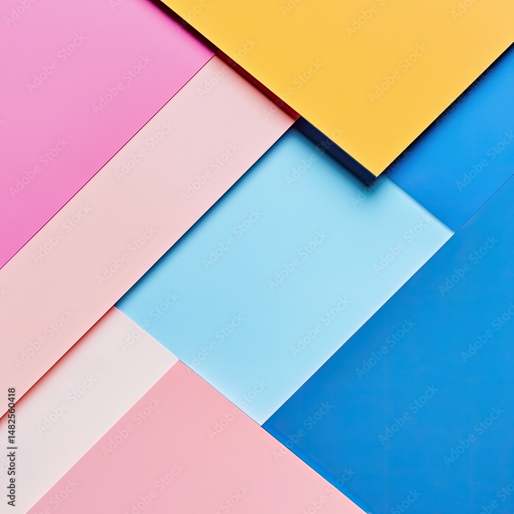 Abstract colorful geometric shapes composed of layered paper. A vibrant display of overlapping hues Abstract colorful geometric shapes composed of layered paper. A vibrant display of overlapping hues