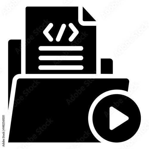 Asset Library Glyph Icon