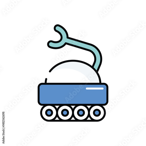 Droid Engineer vector icon stock illustration