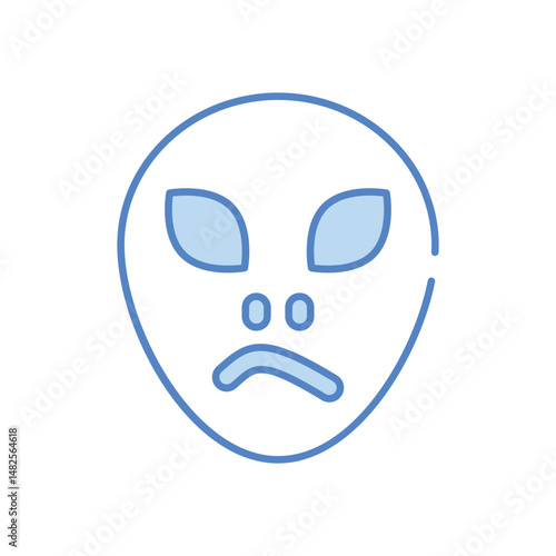 Alien vector icon stock illustration