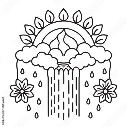 anti stress mandala coloring page, bold and easy mandala coloring page, mandala coloring page, line art, black and white illustration