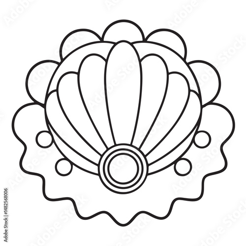 anti stress mandala coloring page, bold and easy mandala coloring page, mandala coloring page, line art, black and white illustration