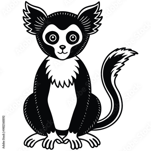 lndri vector illustration white background