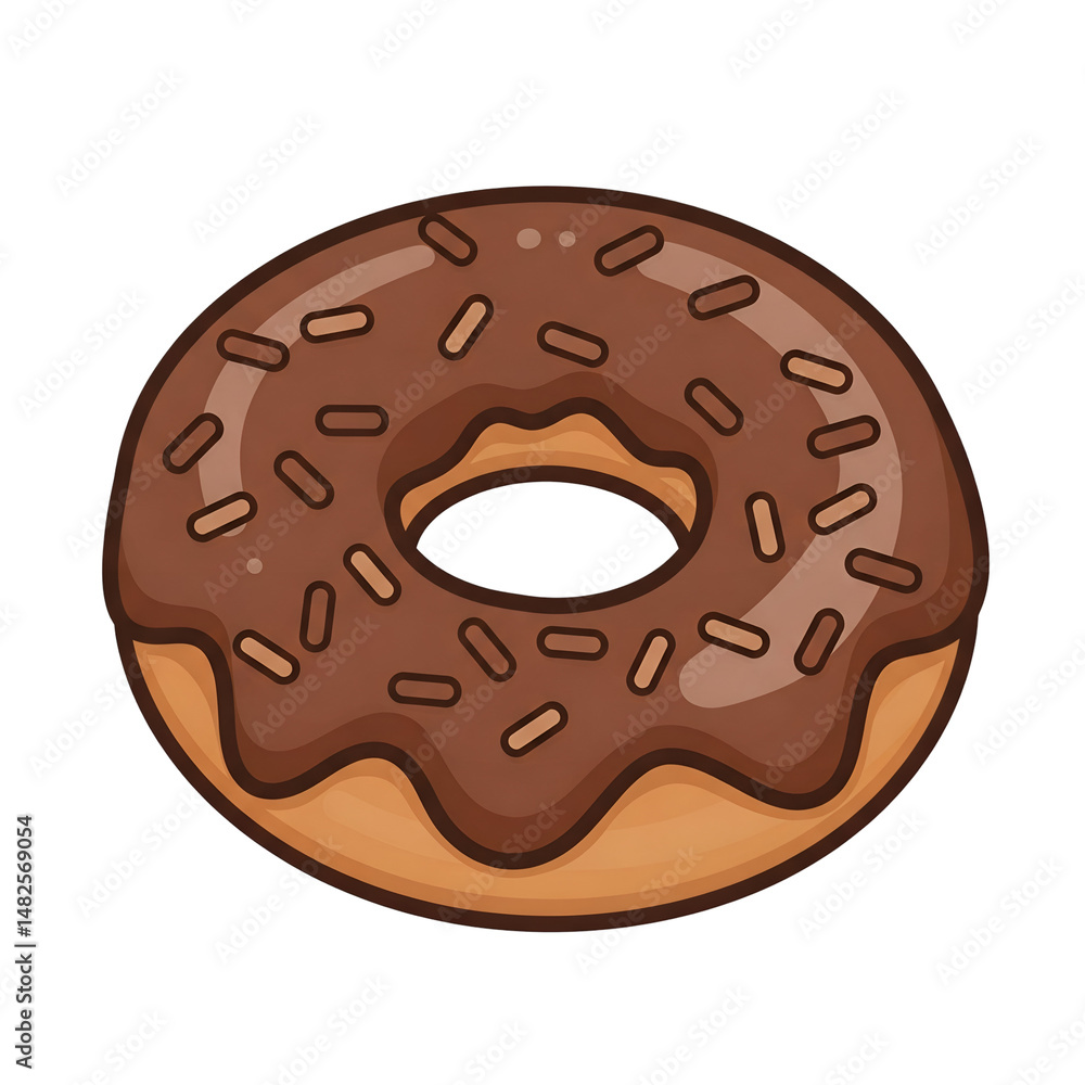 Fototapeta premium Chocolate Donut with Sprinkles