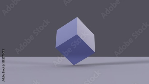 4K 3D Rotating Cube Loop Animated Background