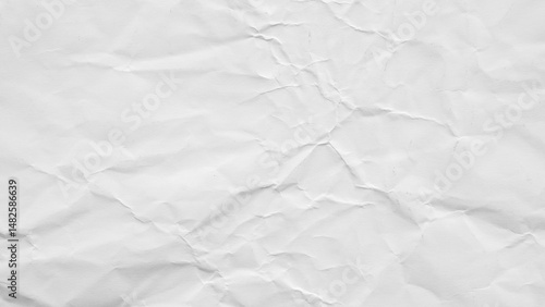 Abstract white crumpled and creased recycle paper texture background