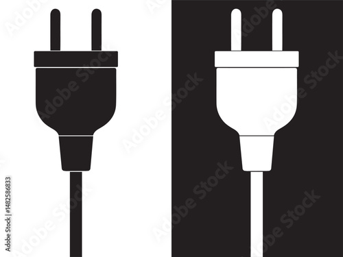 electrical plug icons for power, technology, or connectivity themes