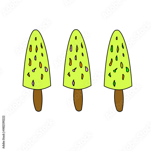 Kulfi vector , indian Kulfi , ice , indian sweets 