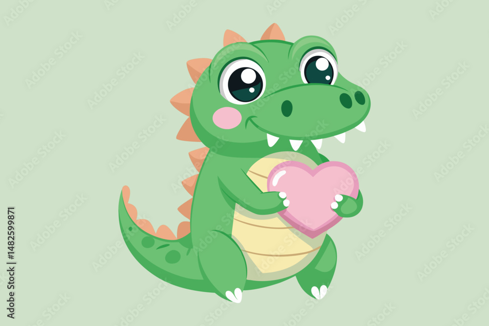 Fototapeta premium cute dinosaur colorful Vector