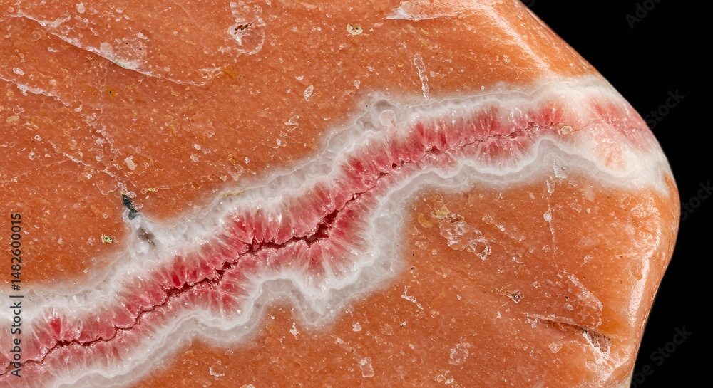 Fototapeta premium Rock with Red Vein Close Up