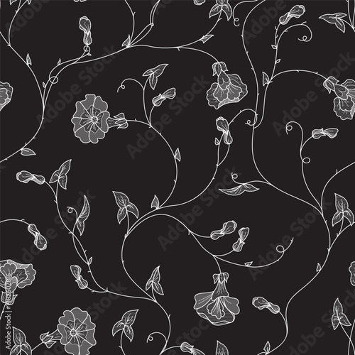 seamless lace floral ornament, vector illustration	