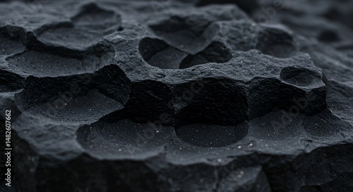 Wallpaper Mural Black Rock Surface Texture Close Up Torontodigital.ca