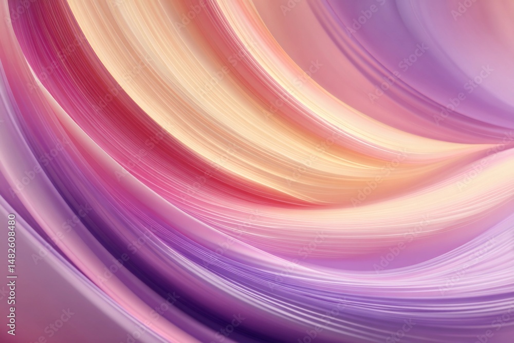 Fototapeta premium Swirls of Pink Cream Dance in Harmonious Waves of Color and Texture Generative AI