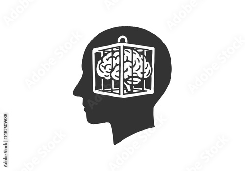 Anxiety hand drawn sketch vector illustration